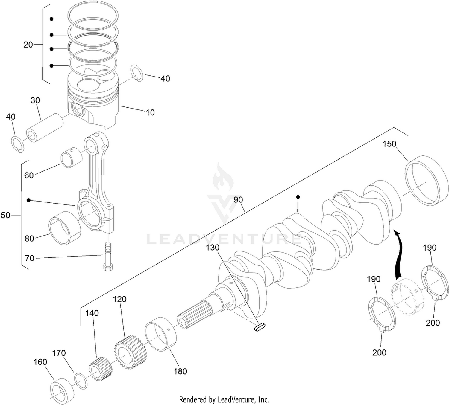 Piston and Crankshaft Assembly