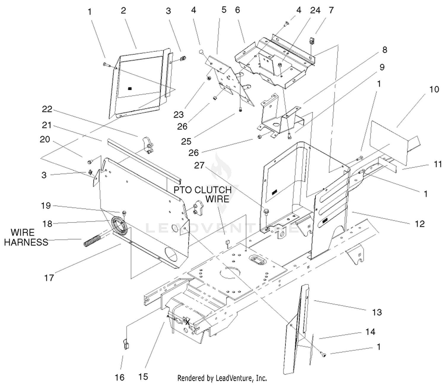 Hoodstand  Firewall Assembly