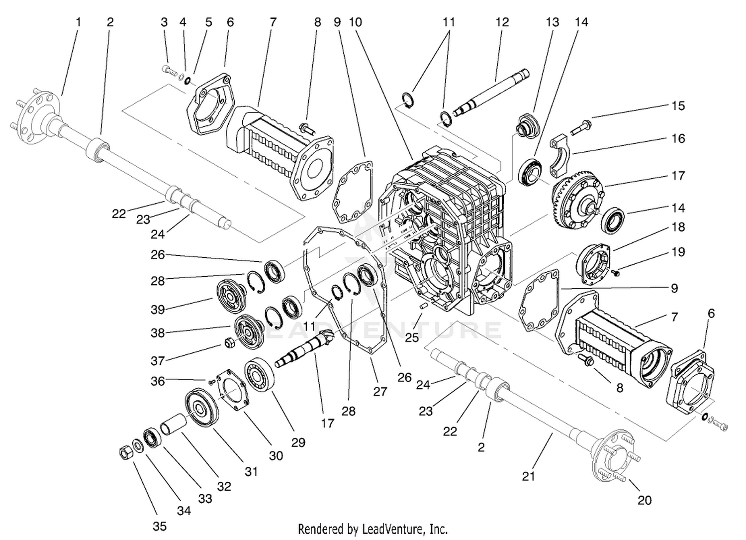 Front Axle Gear Housing Assembly
