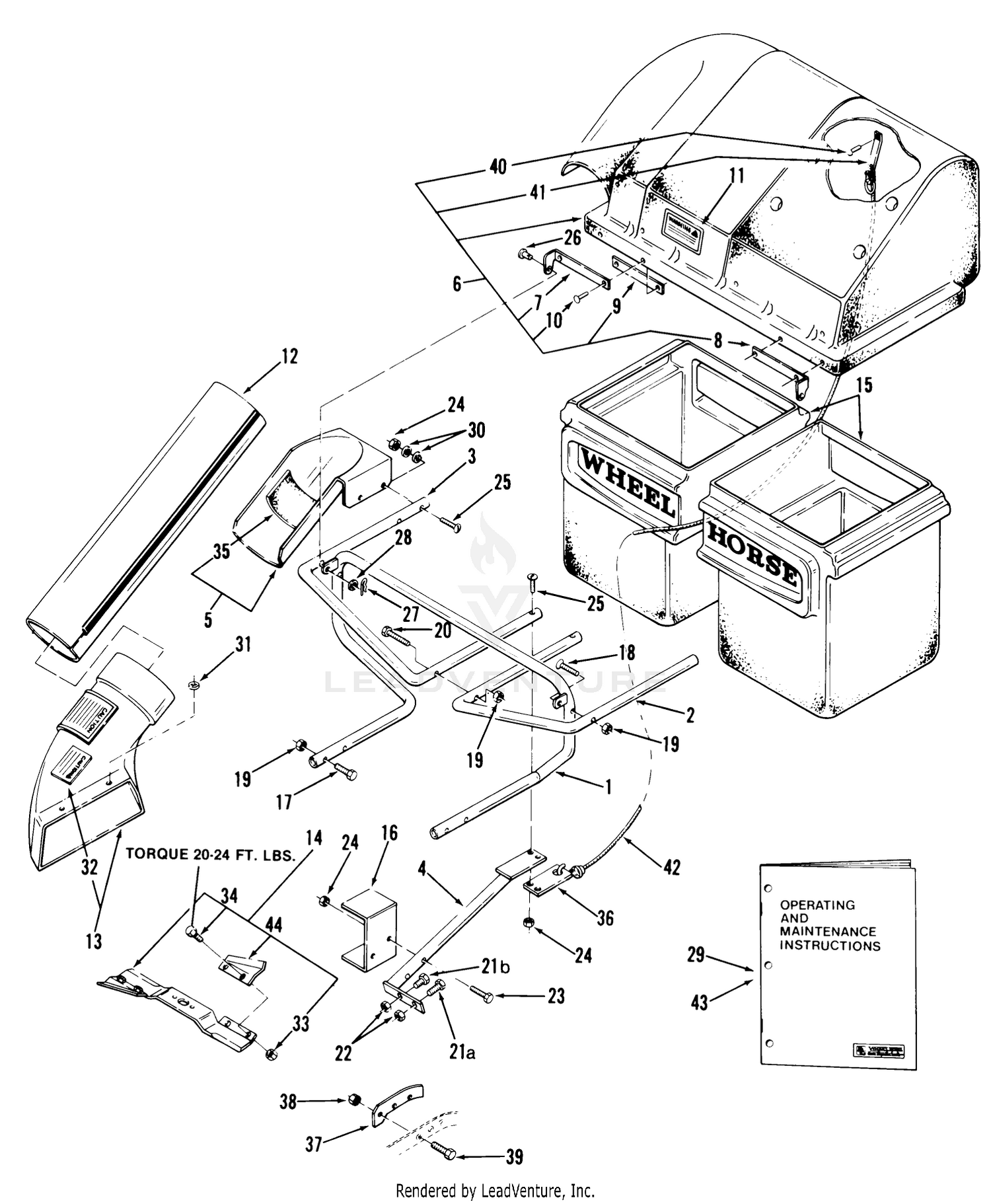Rear Grass Bagger-5 Bushel (.2 Cu. M) Vehicle Identification Number 07-06cl00