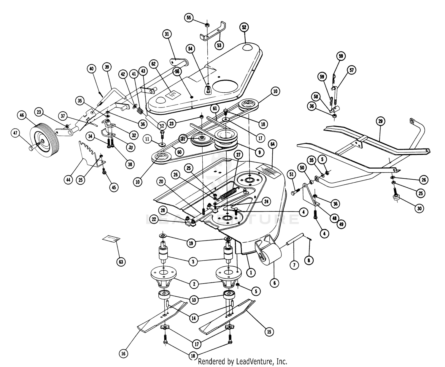 Parts List For Rotary Mower Model 5-7361
