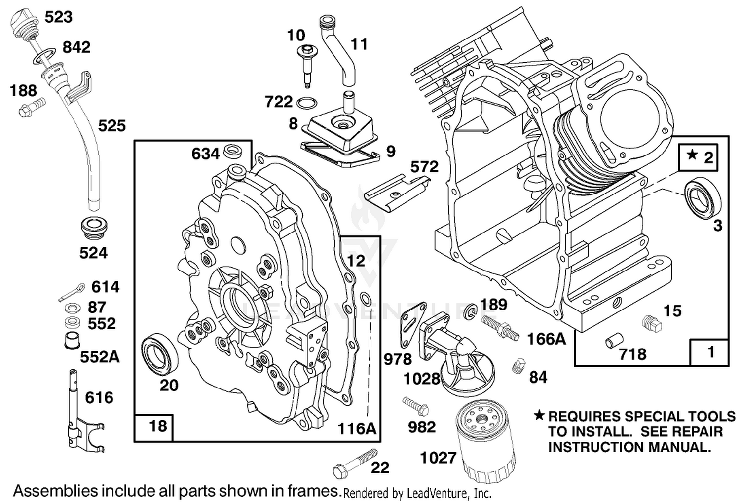 Engine Briggs  Stratton Model 303447-0480-01