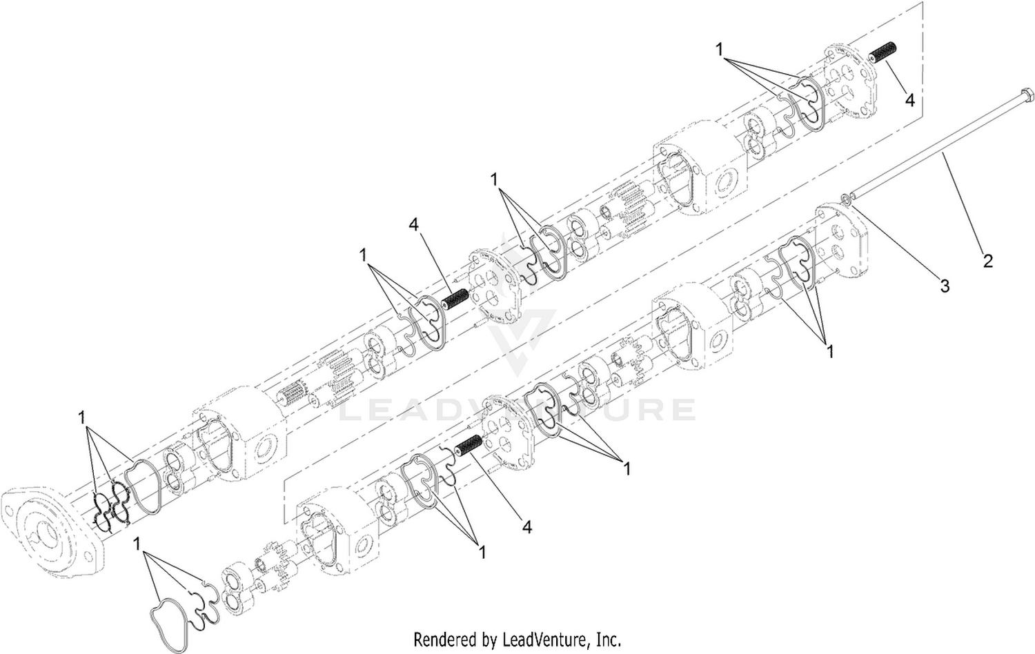 Four-Section Gear Pump Assembly No. 120-8906