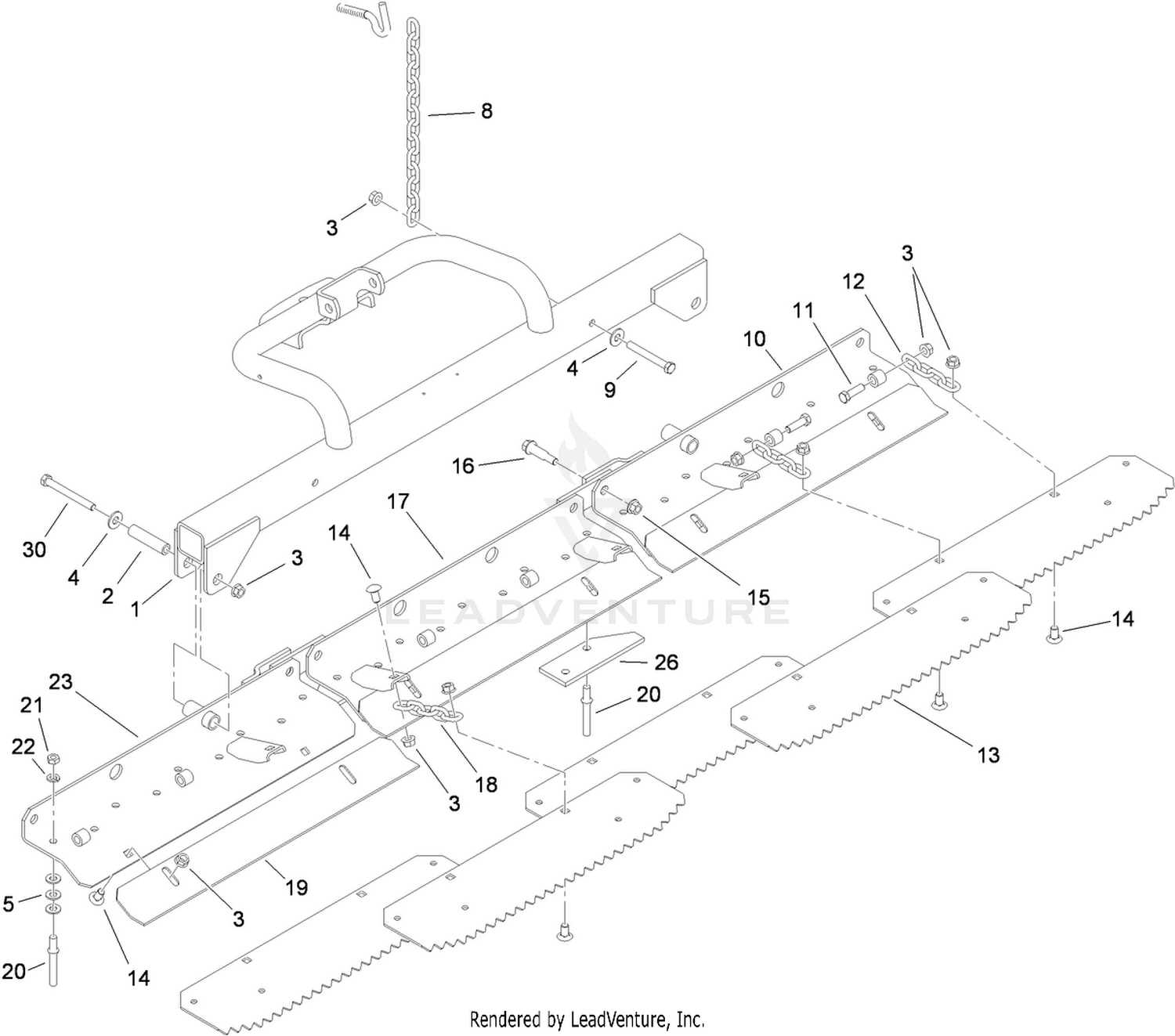 Tooth Rake Assembly
