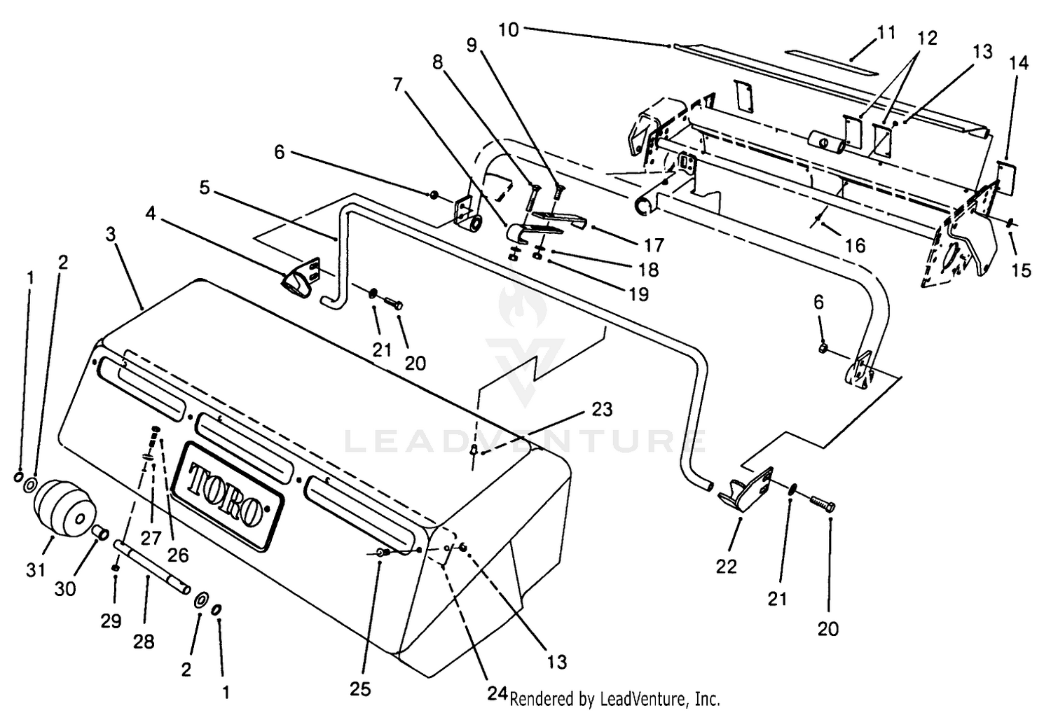 Grass Collection System Model 03433 (opt.)(cont.)(rear Cutting Unit Basket Assembly)