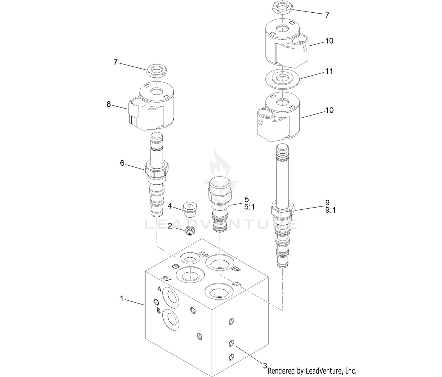 Laser Level Control Manifold Assembly No. 144-7599