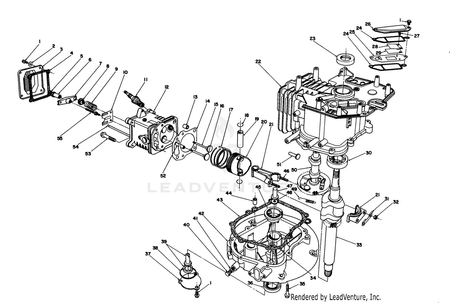 Engine Assembly (continued) (model No. Vml0-2)