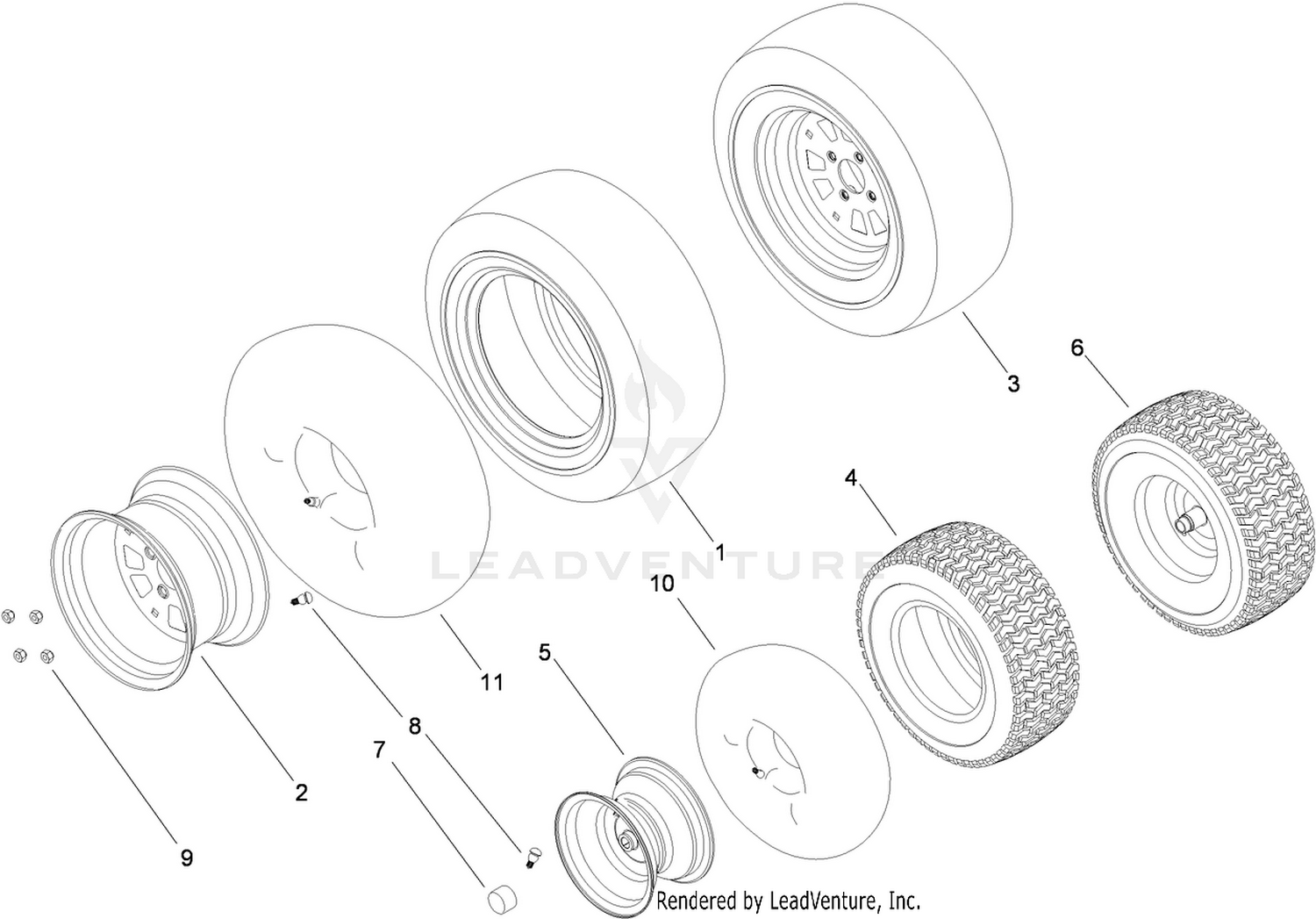 Front and Rear Wheel Assembly