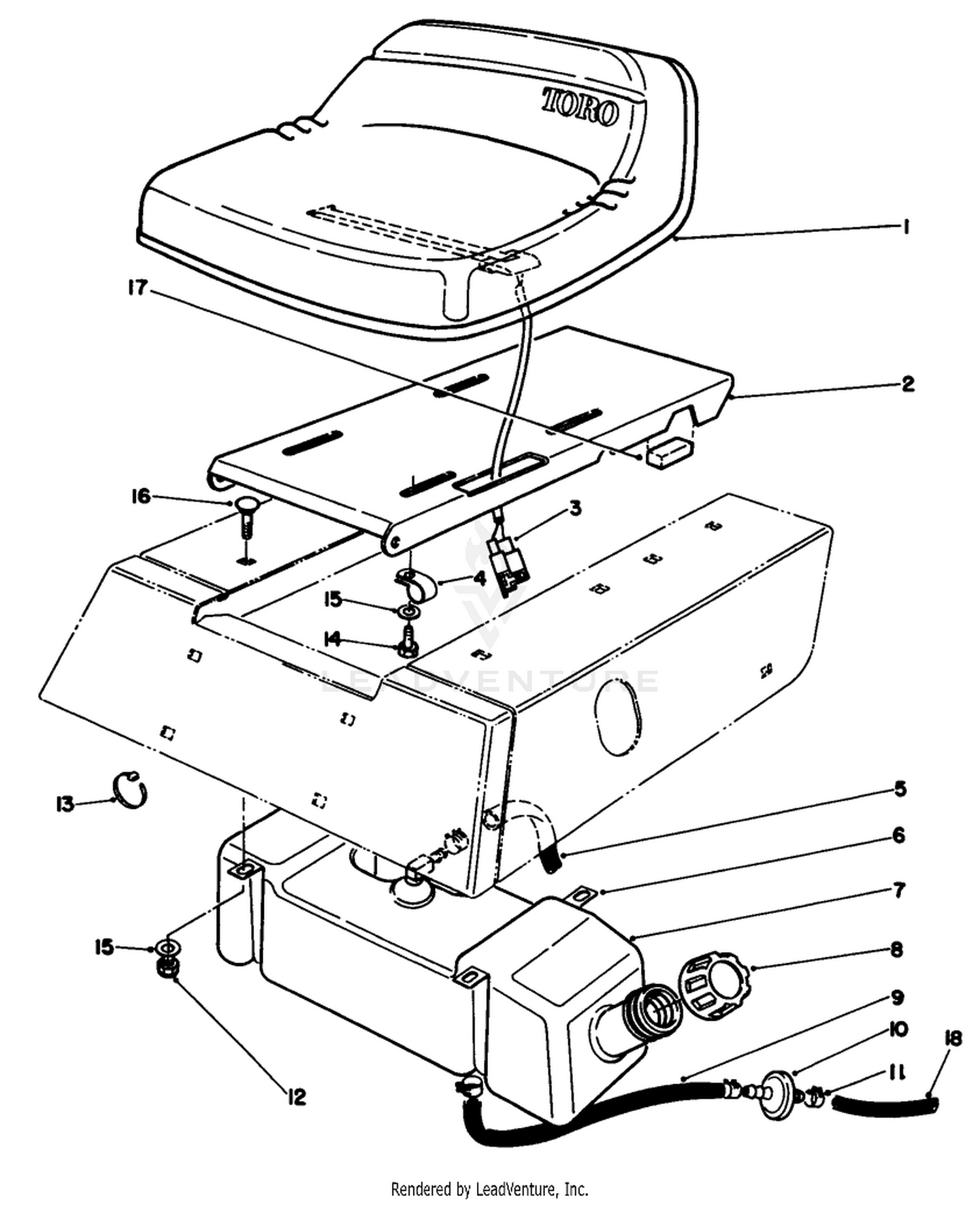 Seat  Gas Tank Assembly
