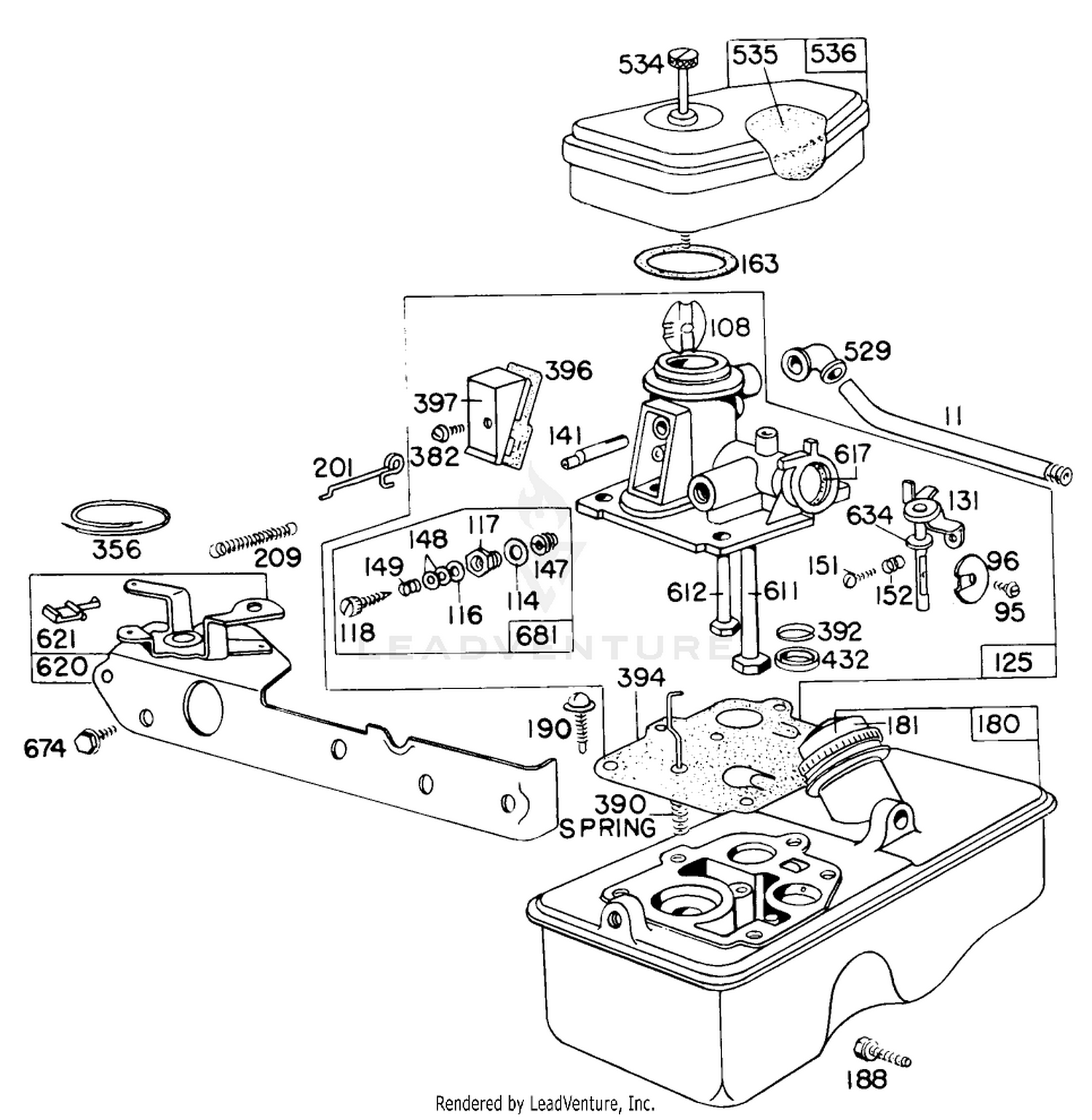 Carburetor Assembly Model 390065