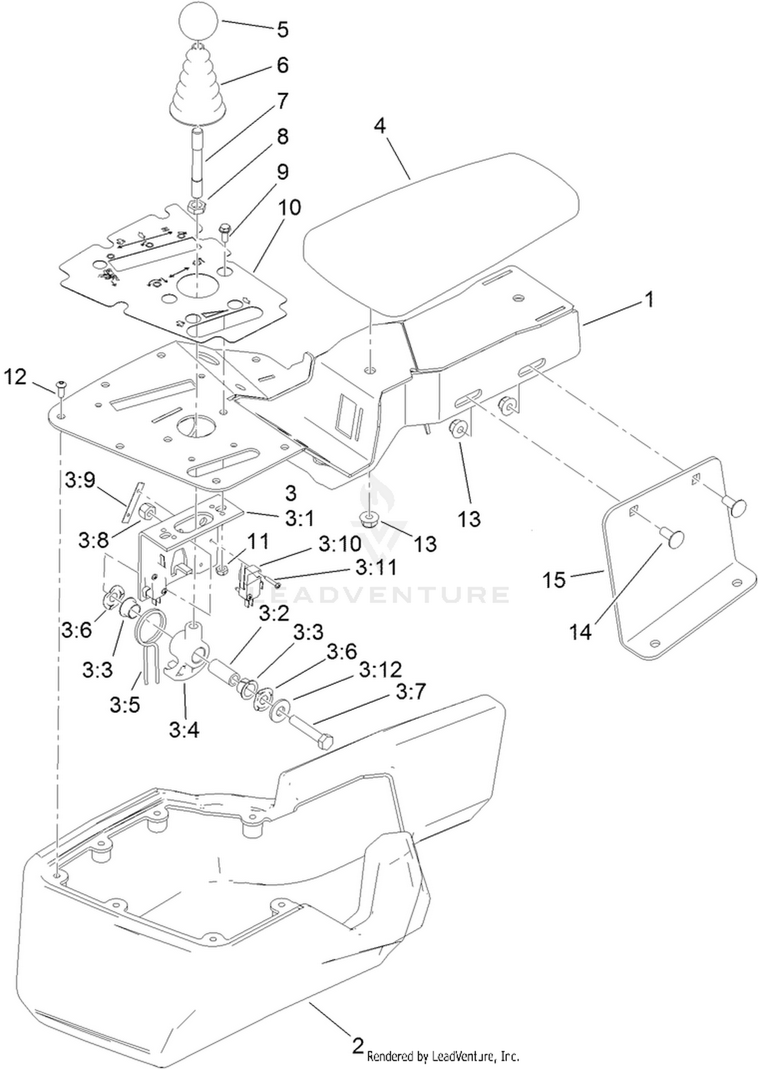 Console and Reel Control Assembly