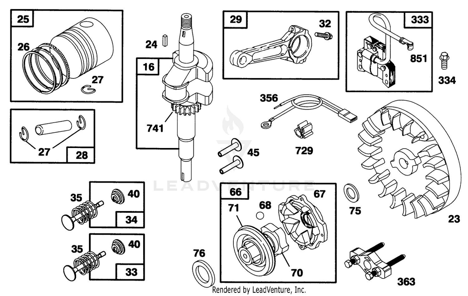 Engine Briggs  Stratton Model 98902-0130-01 2