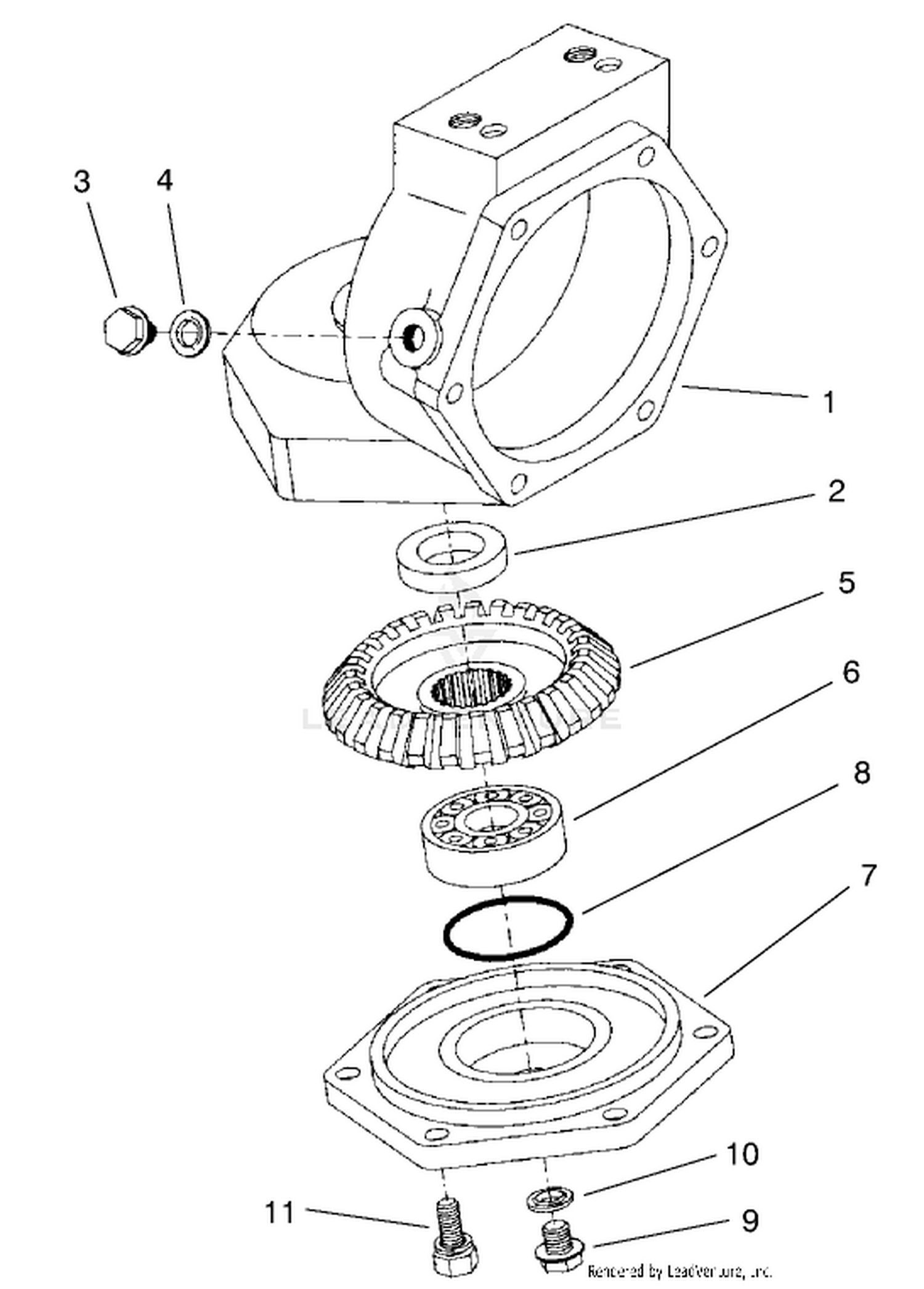 4 Wheel Drive Rear Axle Assembly No. 95-7501 (continued) Axle Case Assembly (only On: 30631)