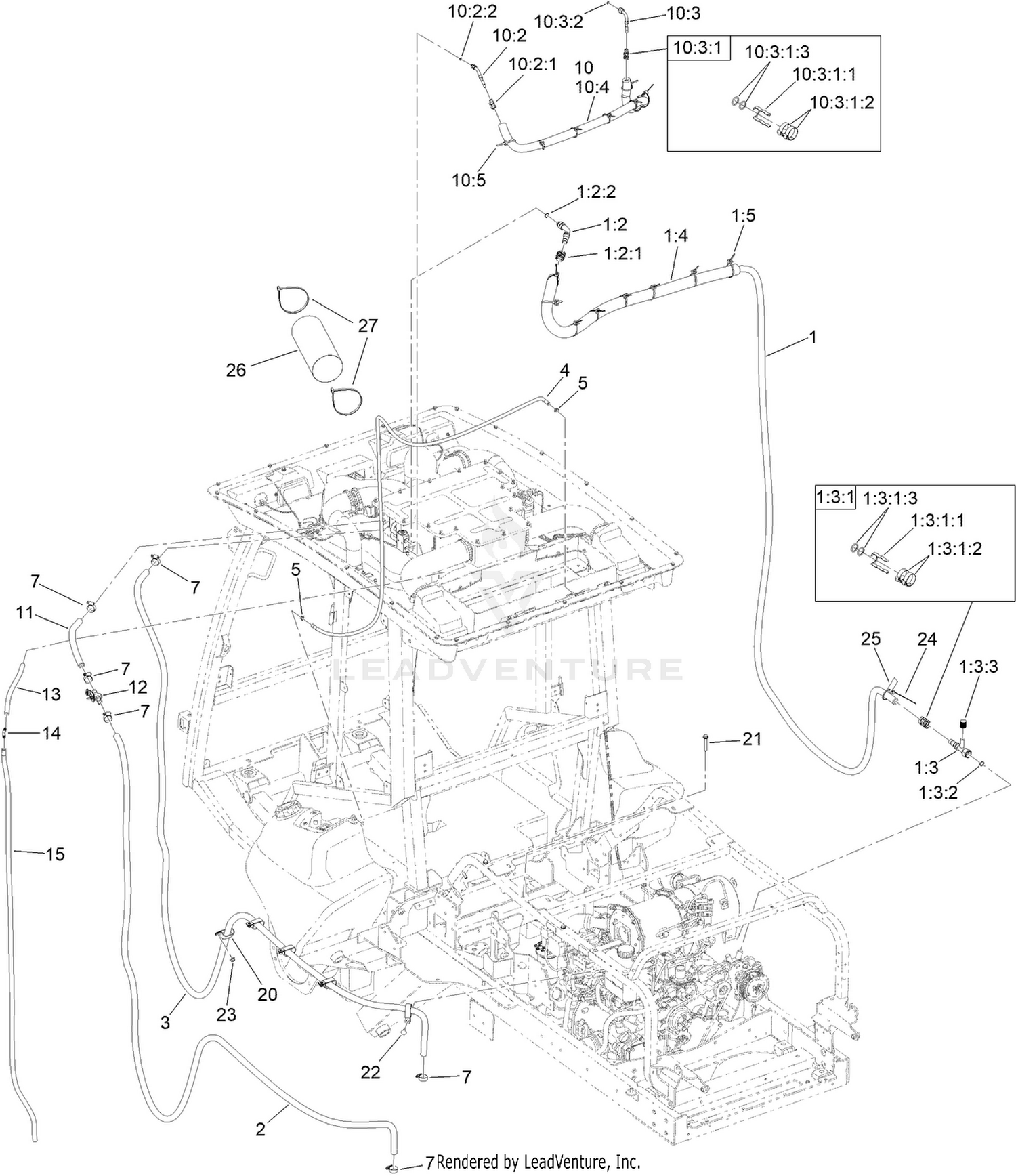 Left Side Hose Assembly