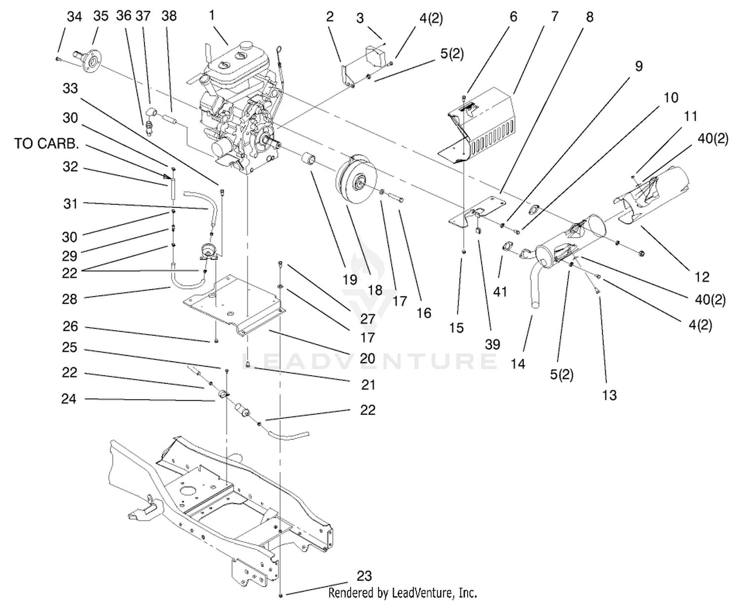 Liquid Cooled Gas Engine Assembly