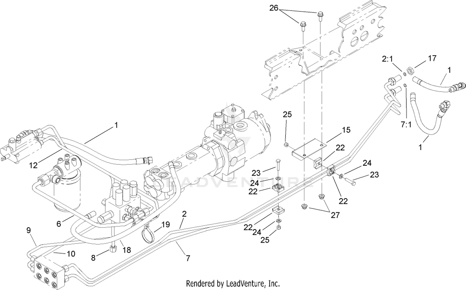 Hydraulic Lift Line Assembly