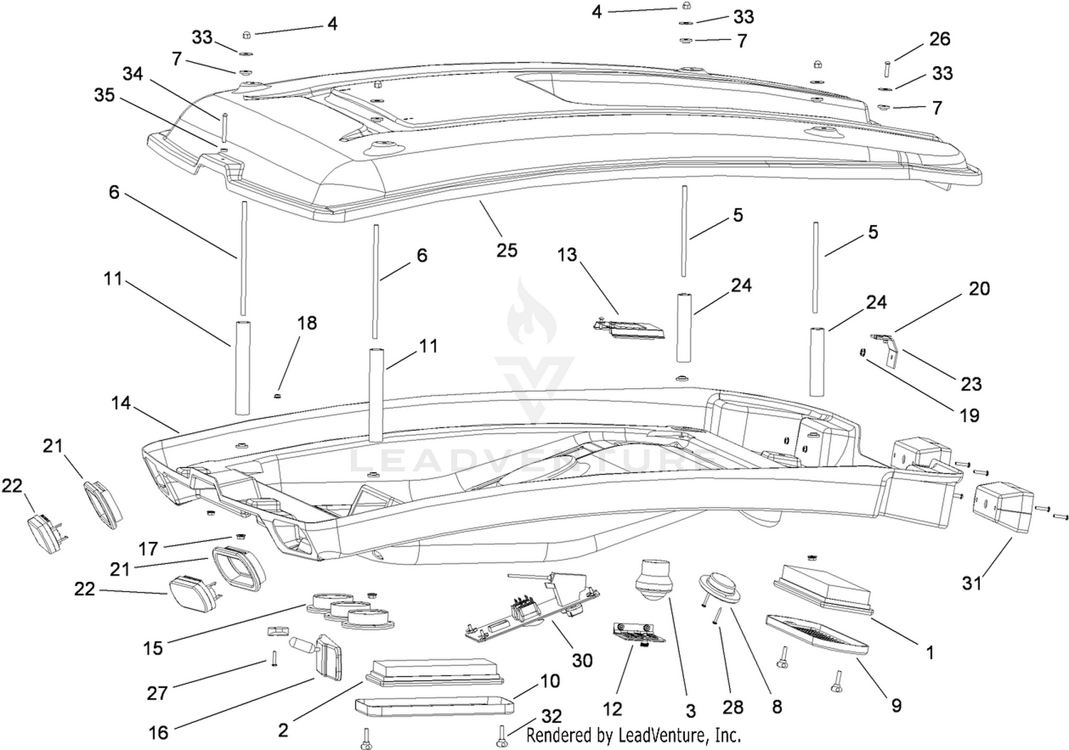 Headliner  Cab Assembly