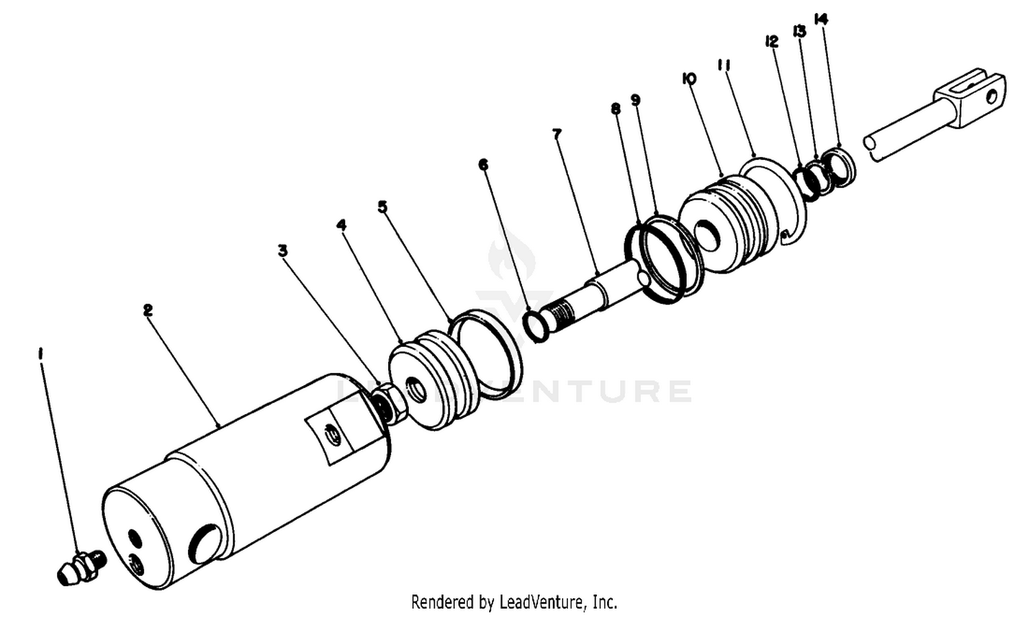 Hydraulic Cylinder-Front No. 51-0120