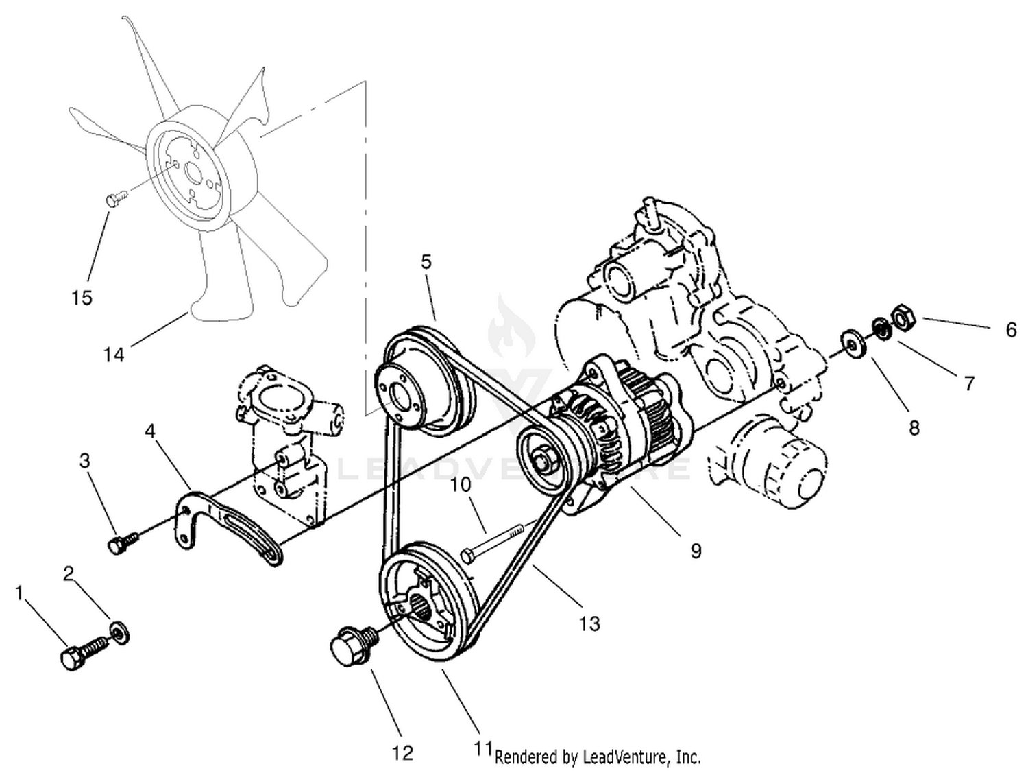 Alternator And Pulley Assembly
