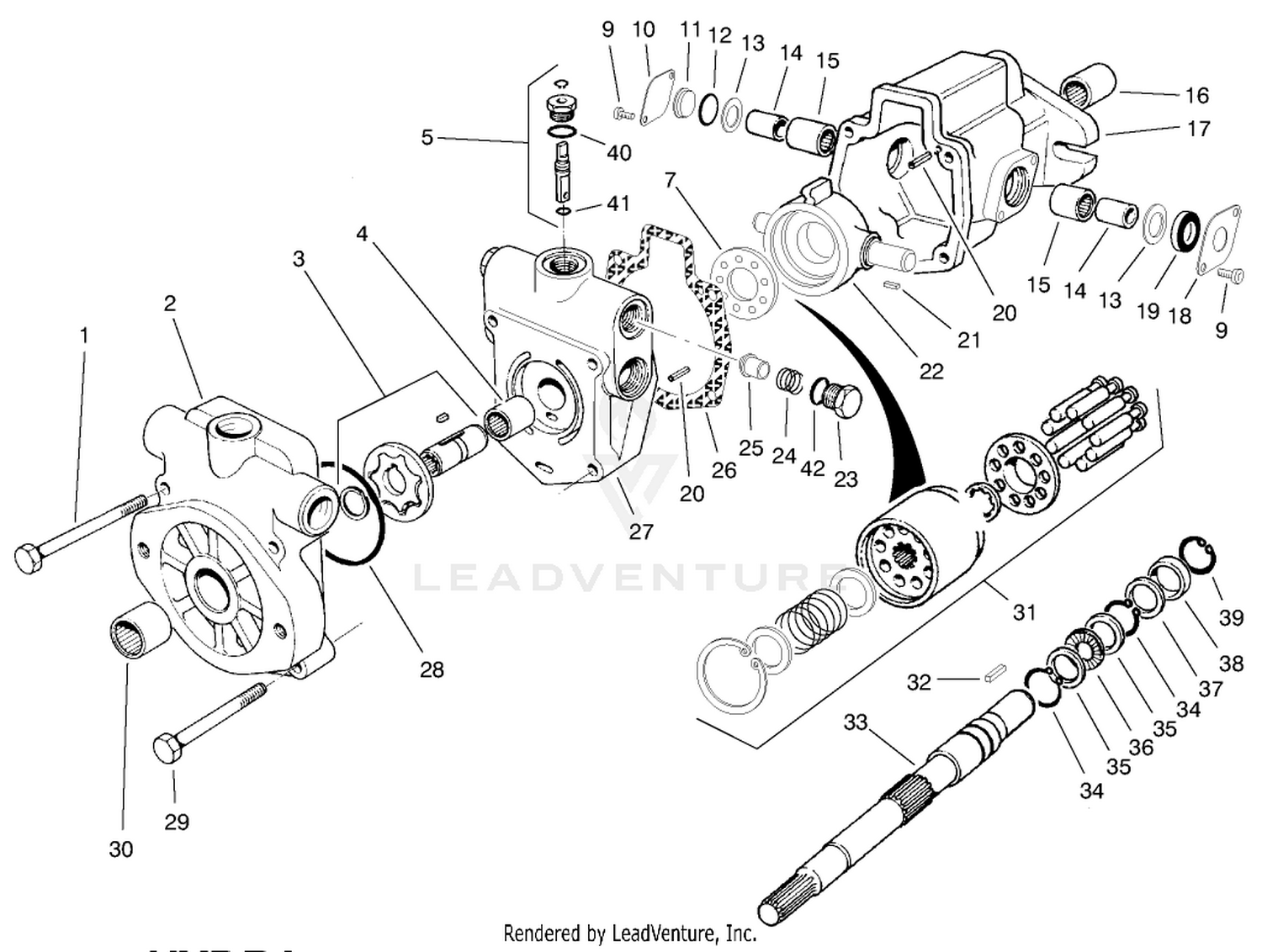 Hydraulic Pump Assembly No. 93-6751