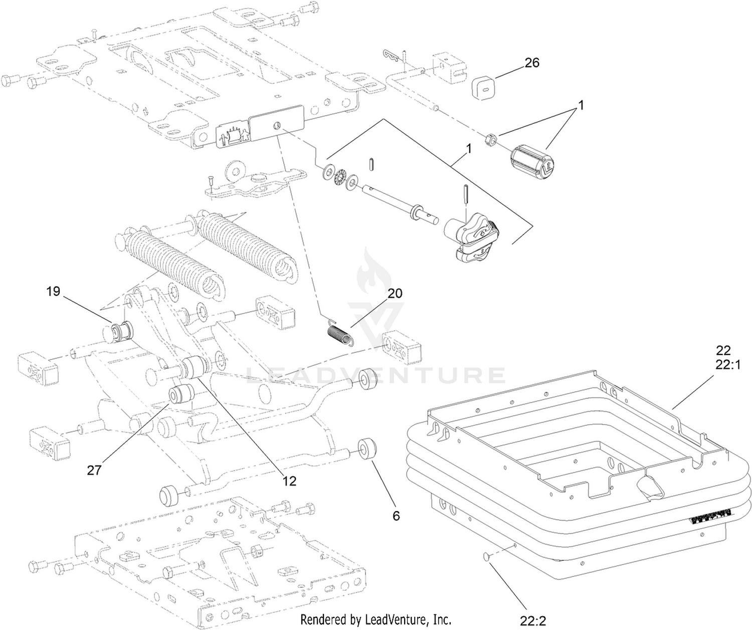 Mechanical Seat Suspension Assembly No. 145-5295