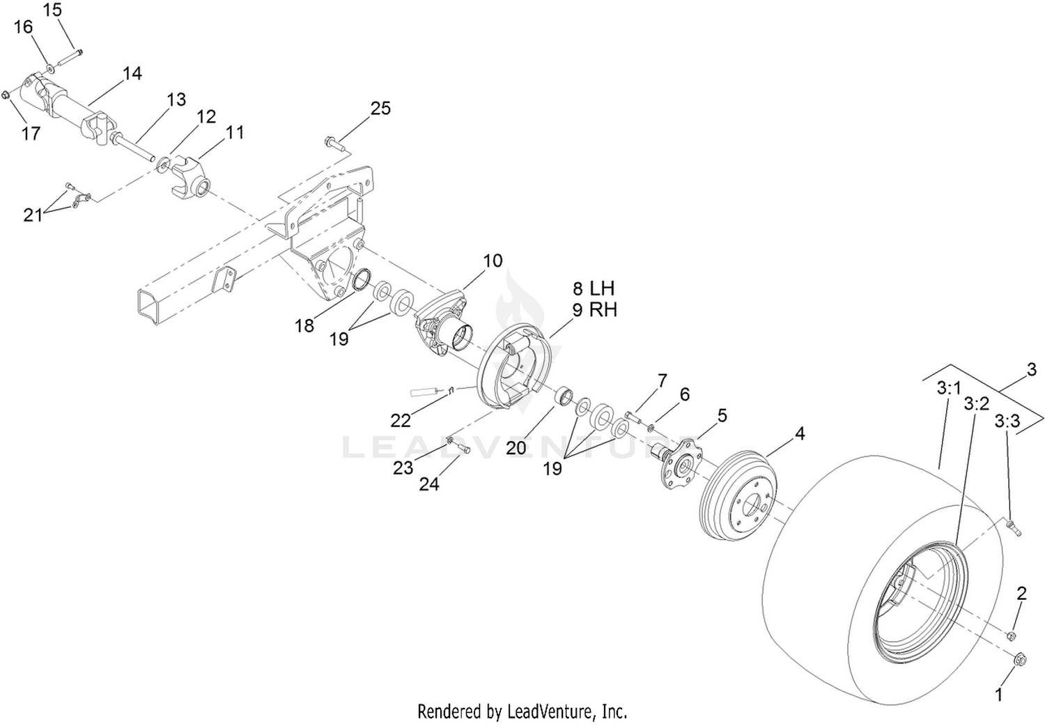 Rear Wheel and Brake Assembly