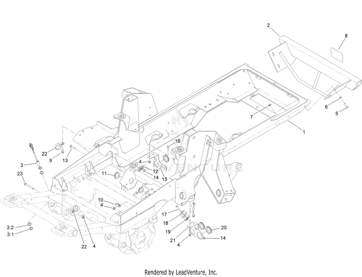 Frame, Bumper and Proximity Sensor Assembly