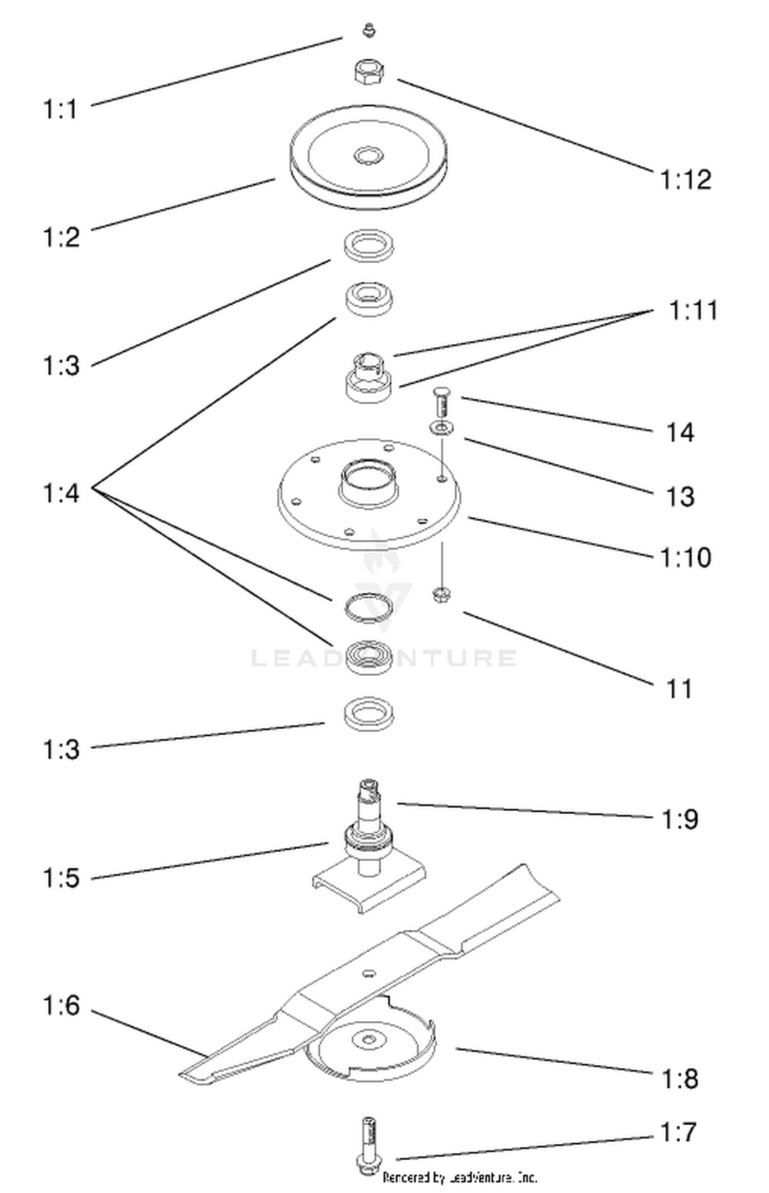 Spindle and Blade Assembly