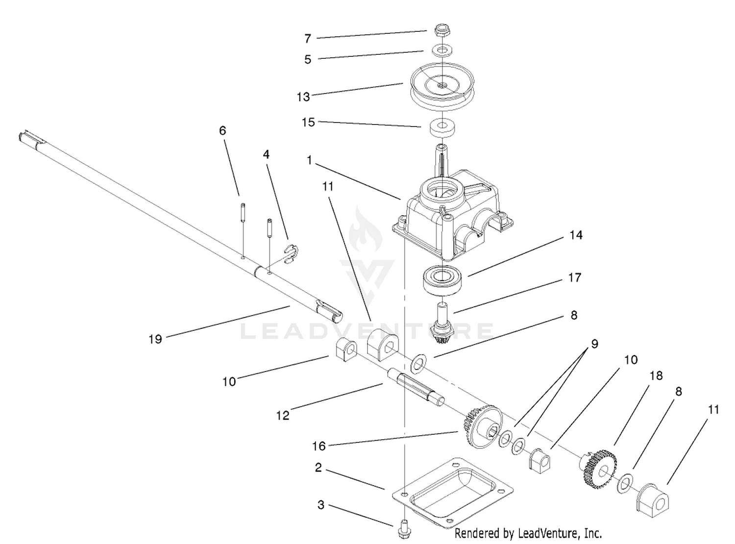 Gear Case Assembly No.104-7677