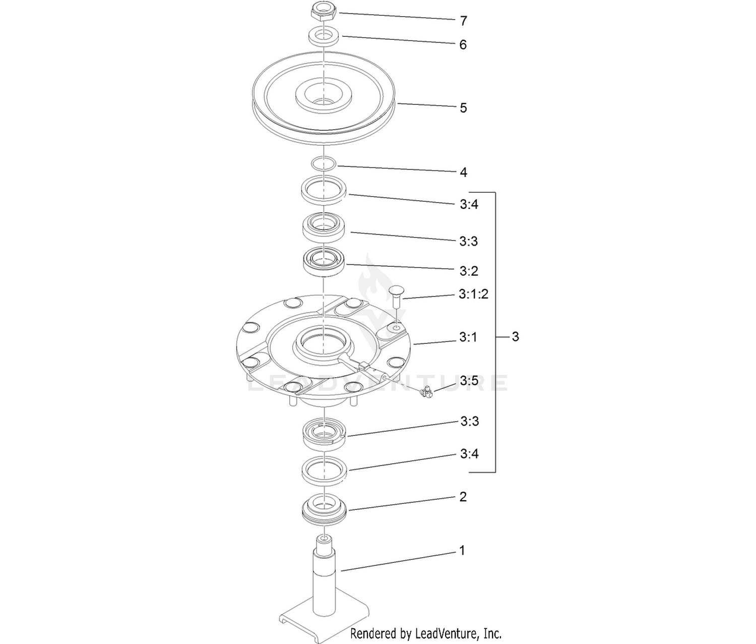 High Driven Spindle Assembly No. 139-1038