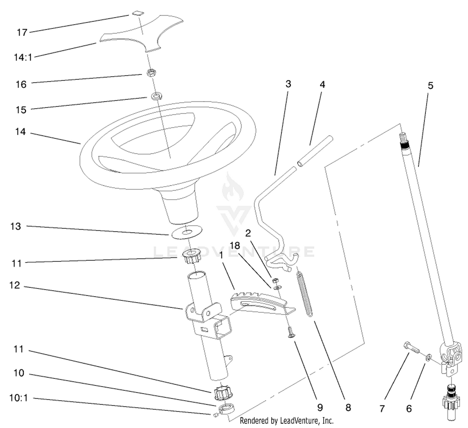 Manual Steering  Tilt Assembly