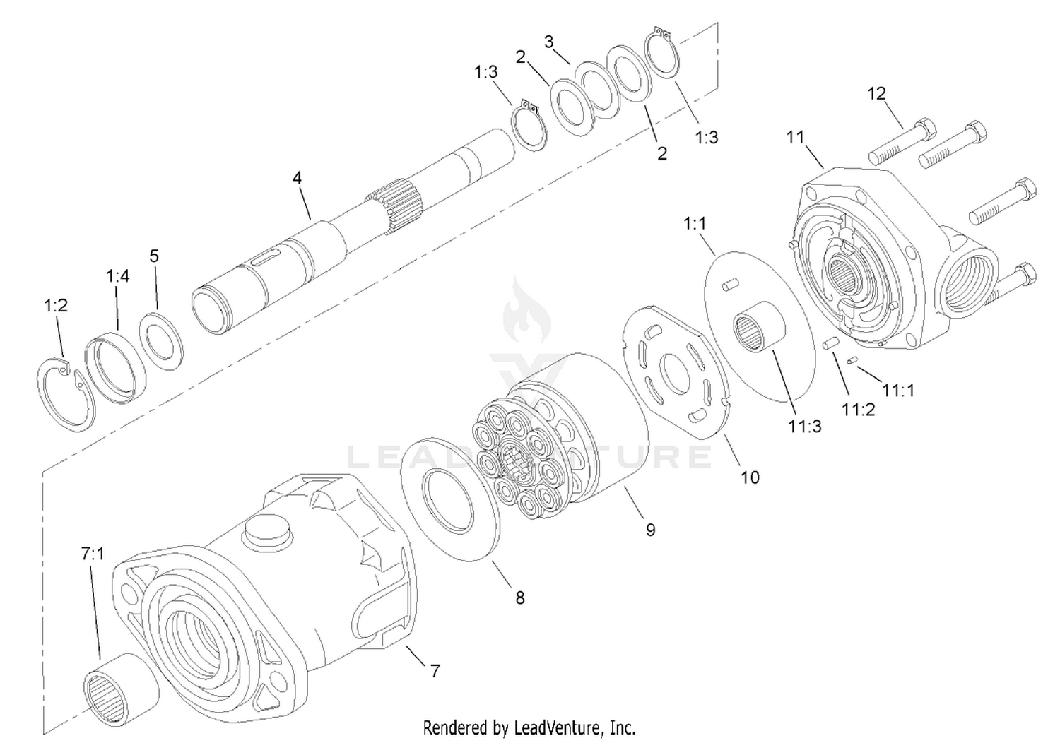 Front Piston Motor Assembly No. 105-7376