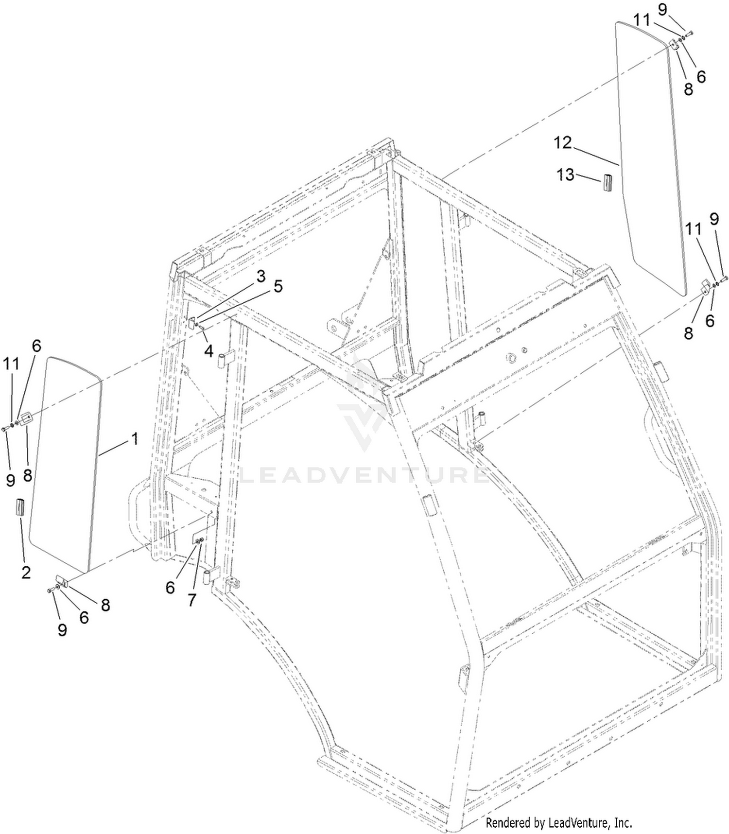 Left and Right Side Window Assembly