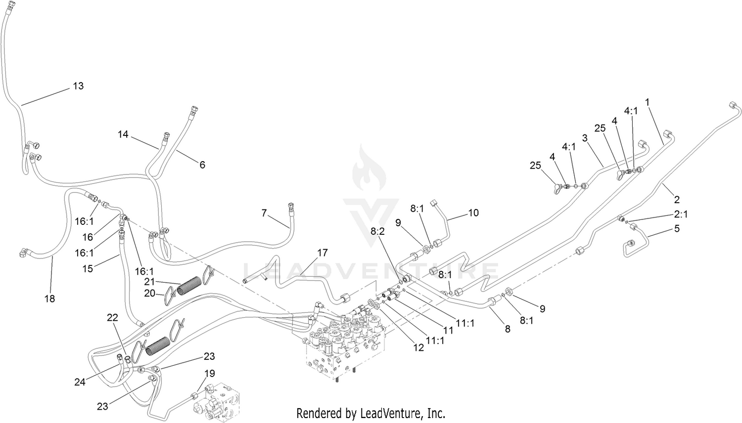 Lift, Steer and Fan Hydraulic Assembly