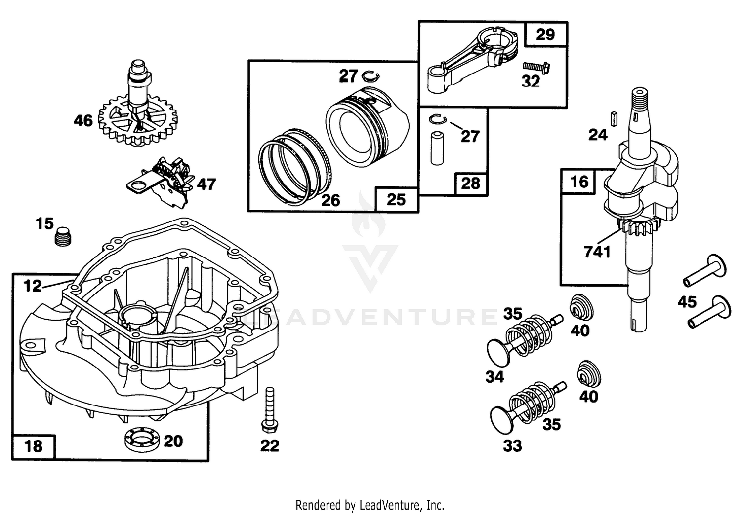 Engine Briggs  Stratton Model 128807-0658-01 2