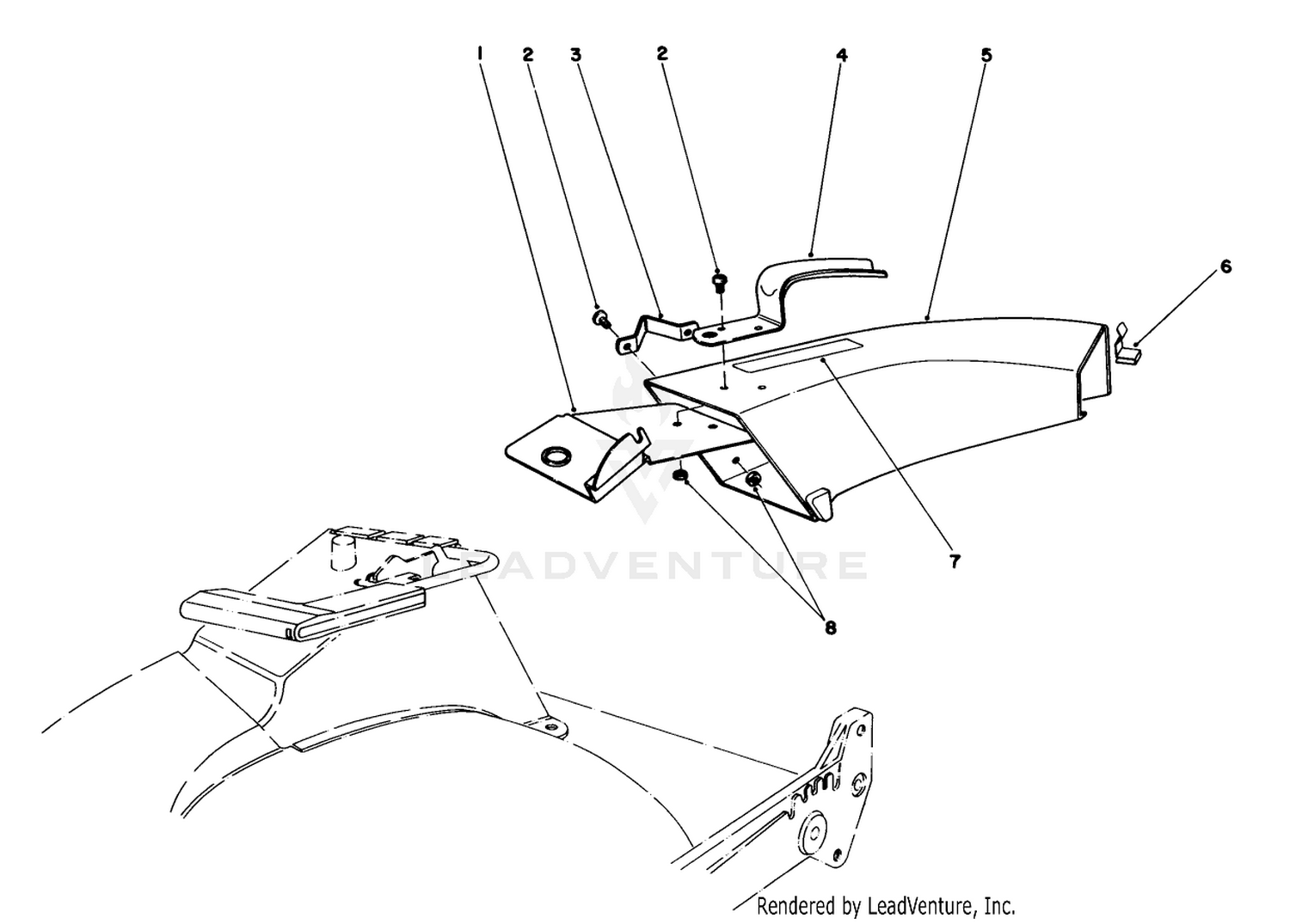 Side Discharge Chute Model No. 59108 (optional)