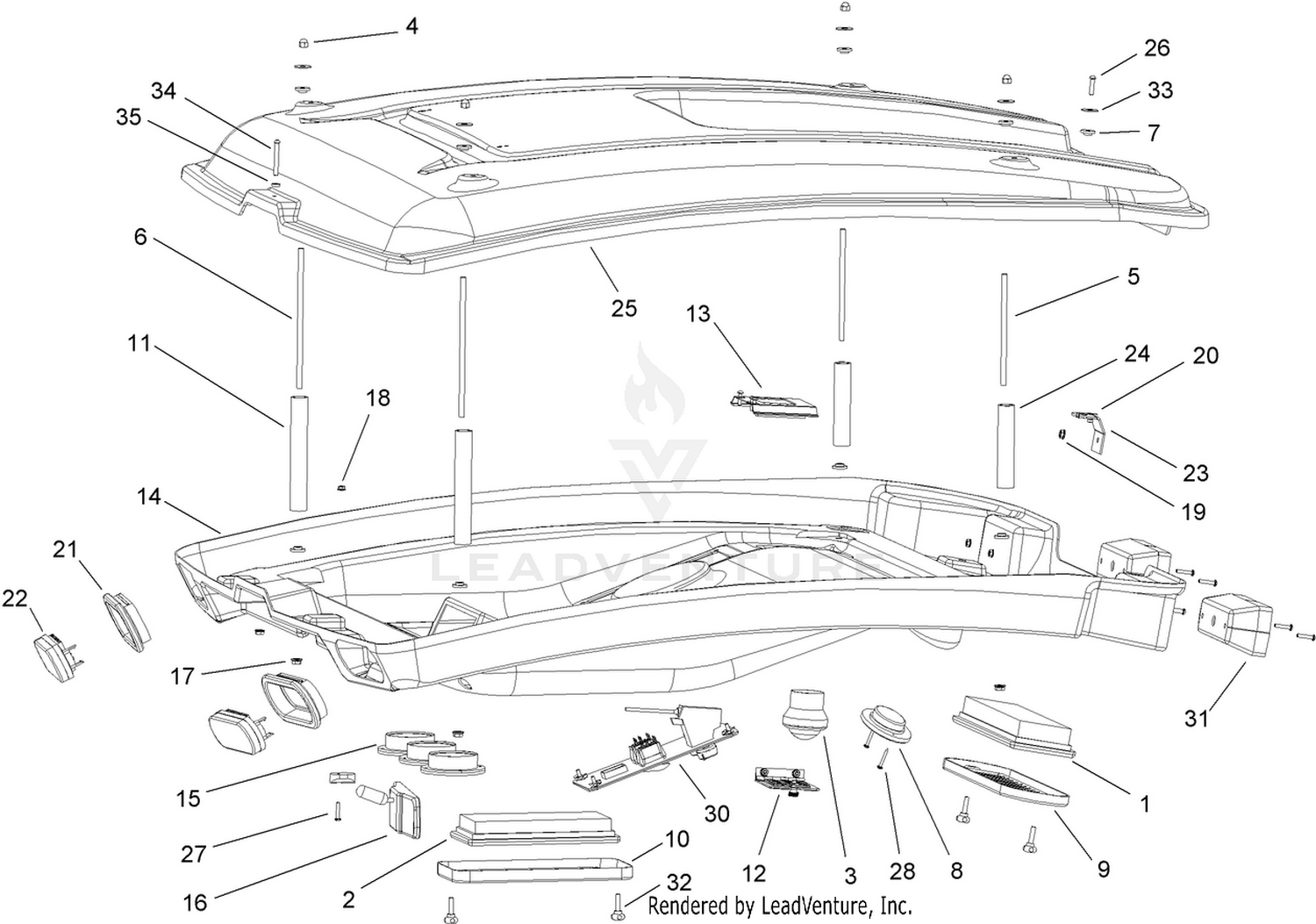 Headliner  Cab Assembly