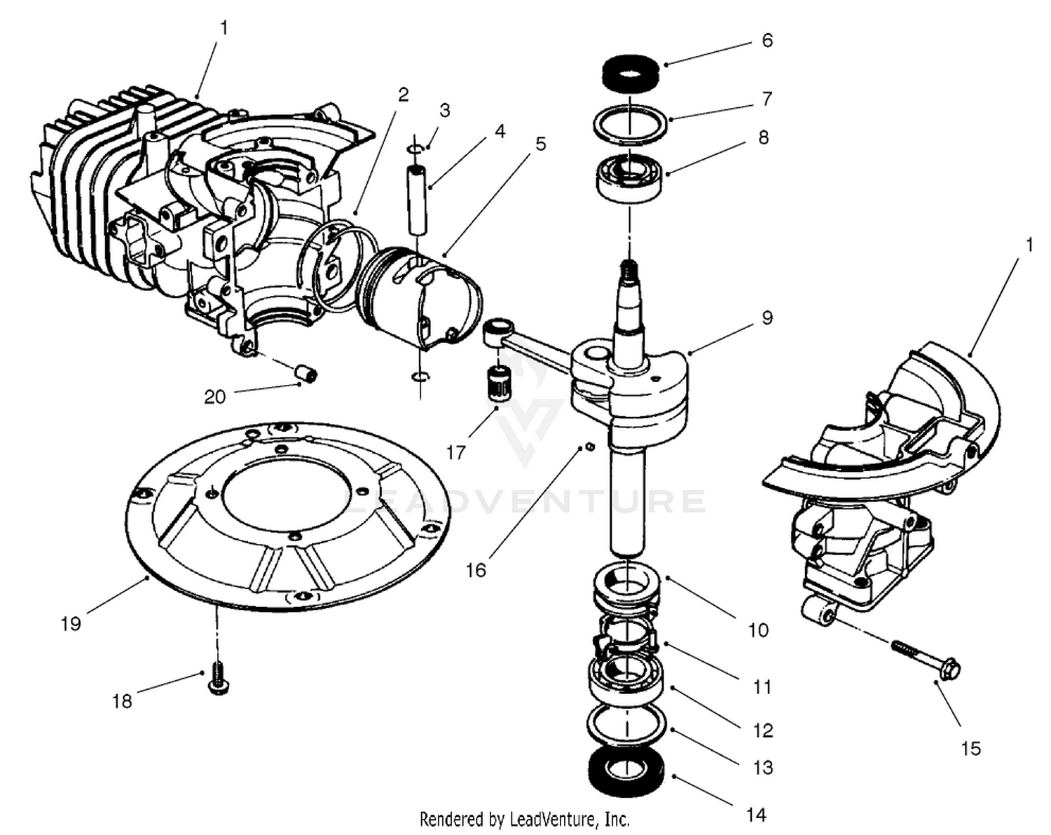 Crankcase And Crankshaft Assembly