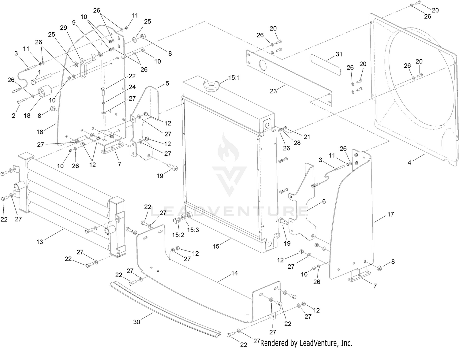 Radiator and Shroud Assembly