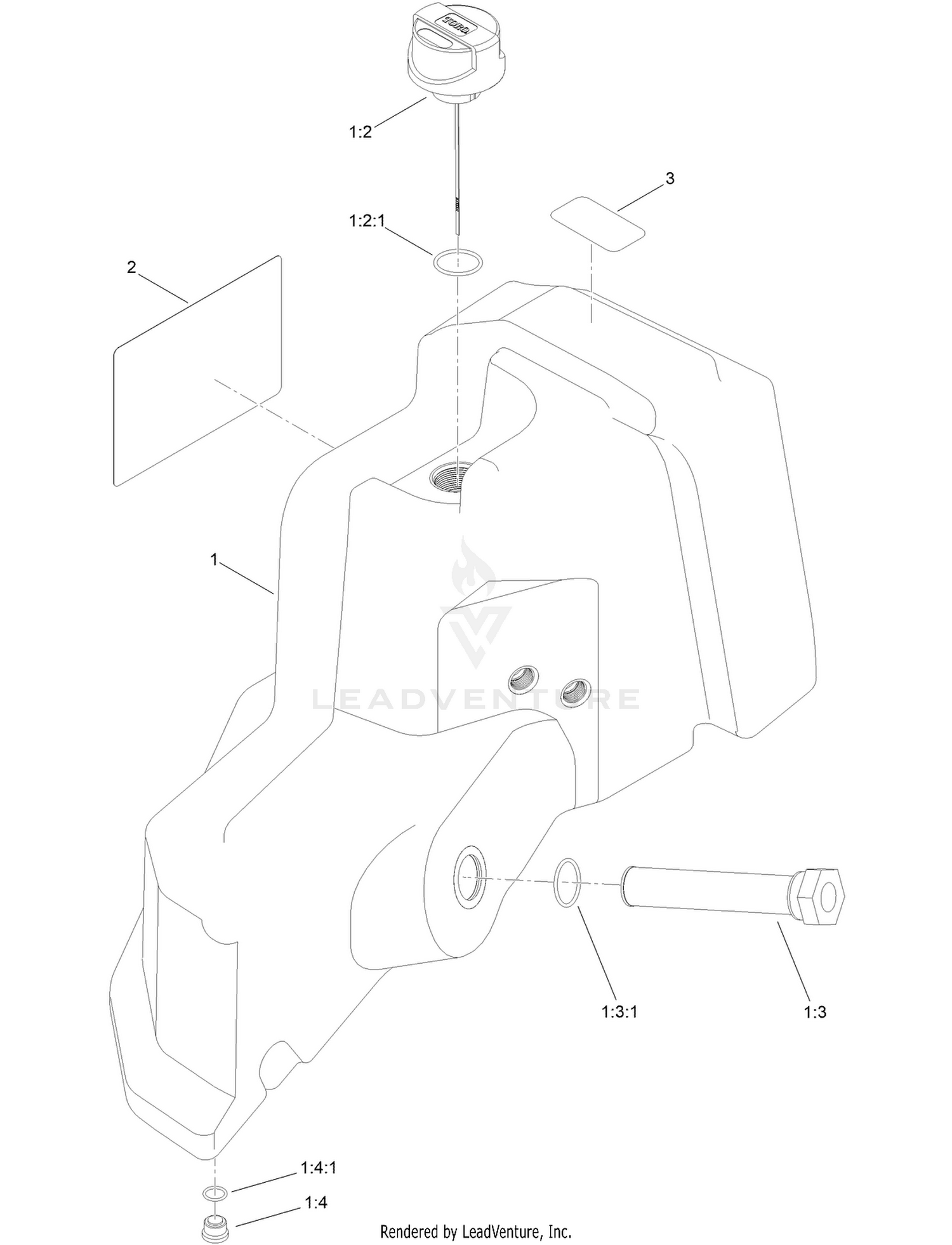 Hydraulic Tank Assembly No. 145-7444SP