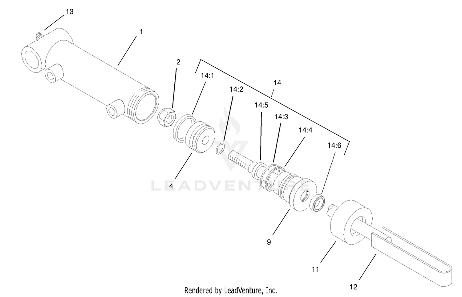 Hydraulic Cylinder Assembly No. 99-2550
