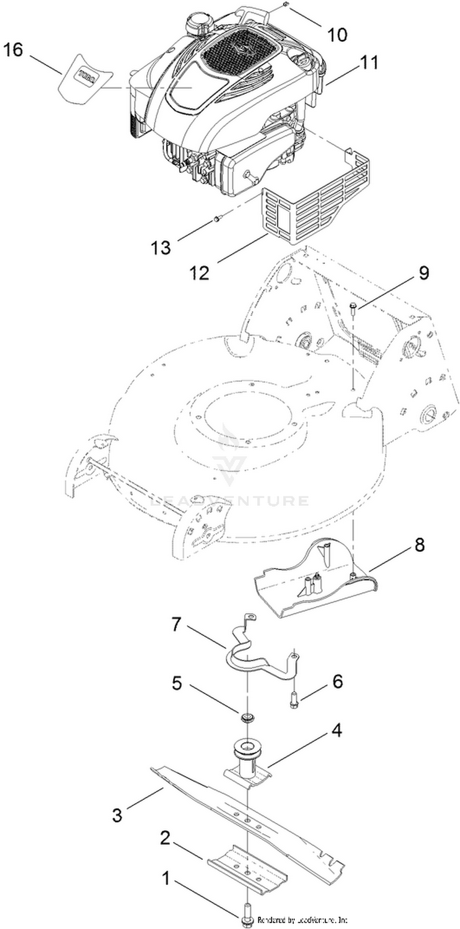 Engine and Blade Assembly