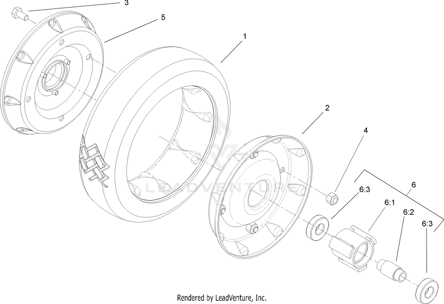 Rear Wheel Assembly No. 74-1720