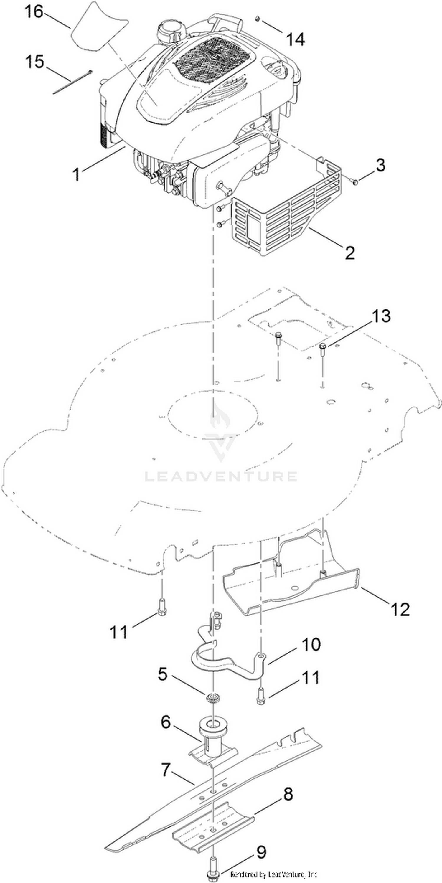 Engine and Blade Assembly
