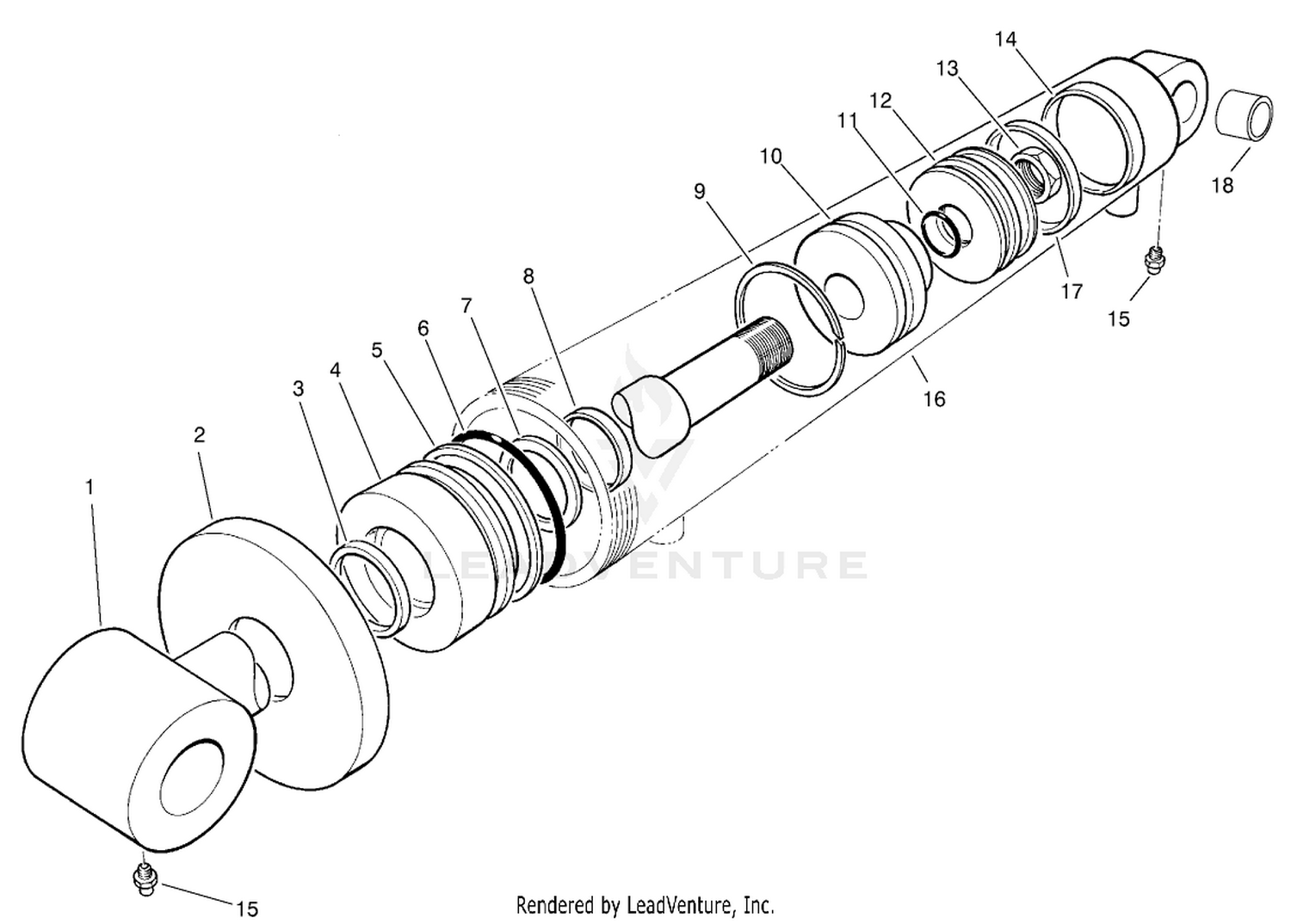 Hydraulic Cylinder Assembly No. 74-2170