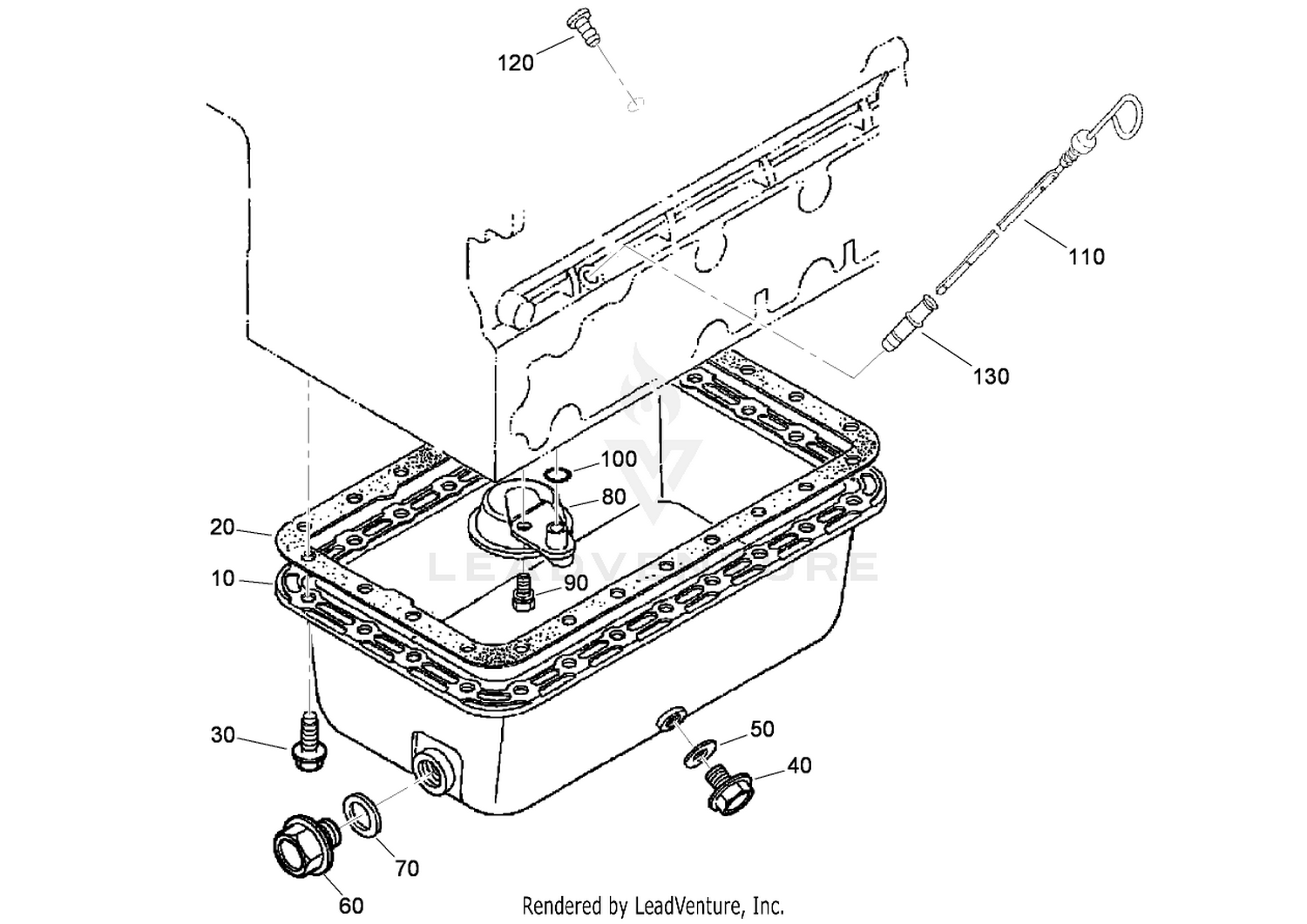 Oil Pan and Dipstick Assembly