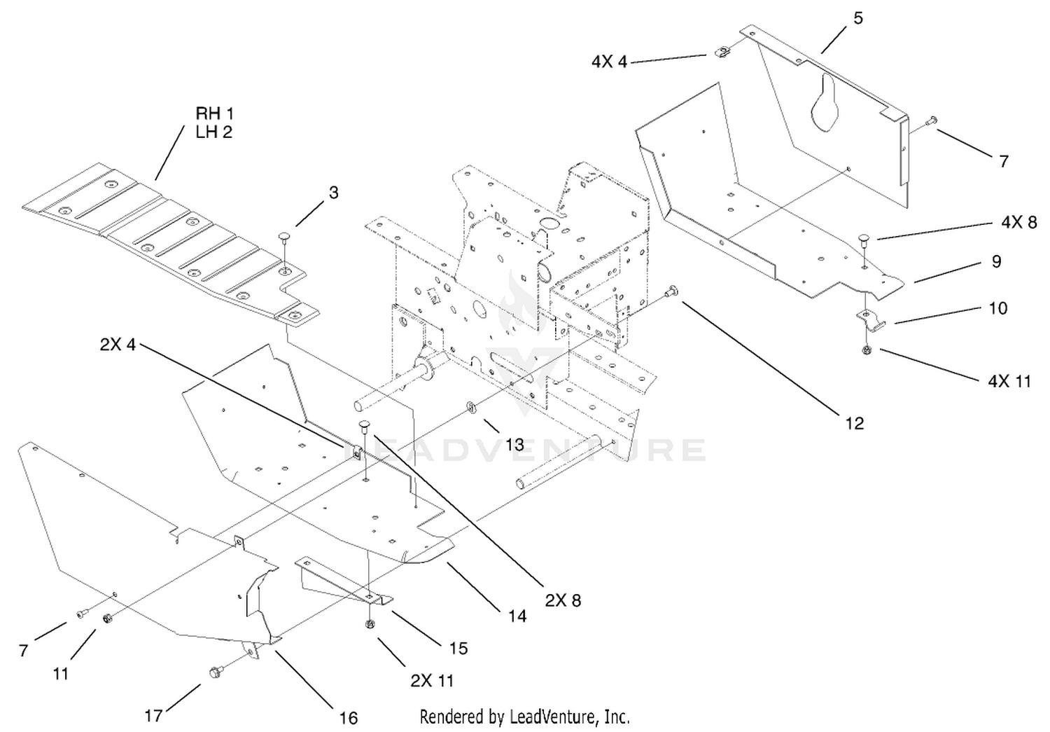 Footrest And Hoodstand Side Cover Assembly