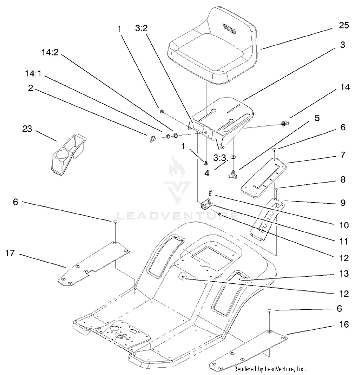 Rear Body  Seat Assembly