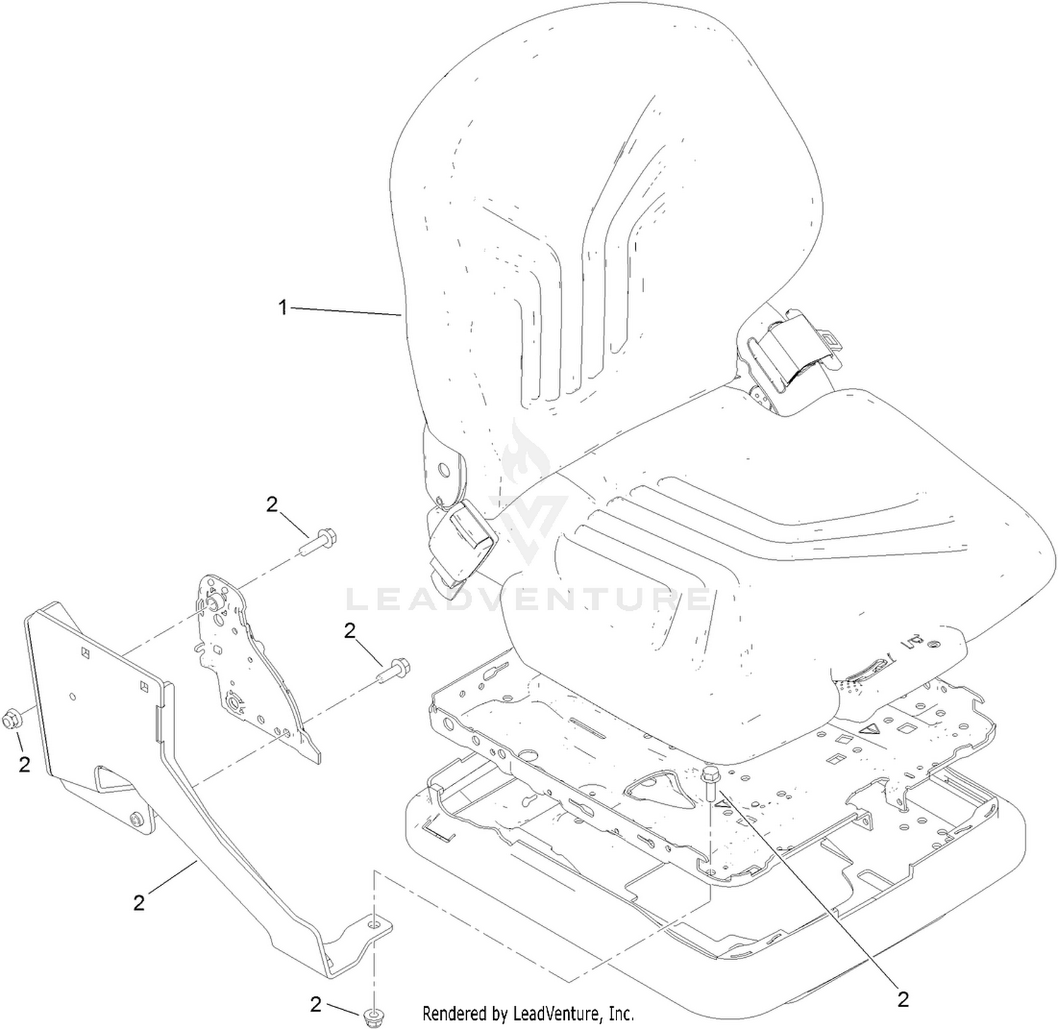 Seat and Console Support Assembly No. 119-7102