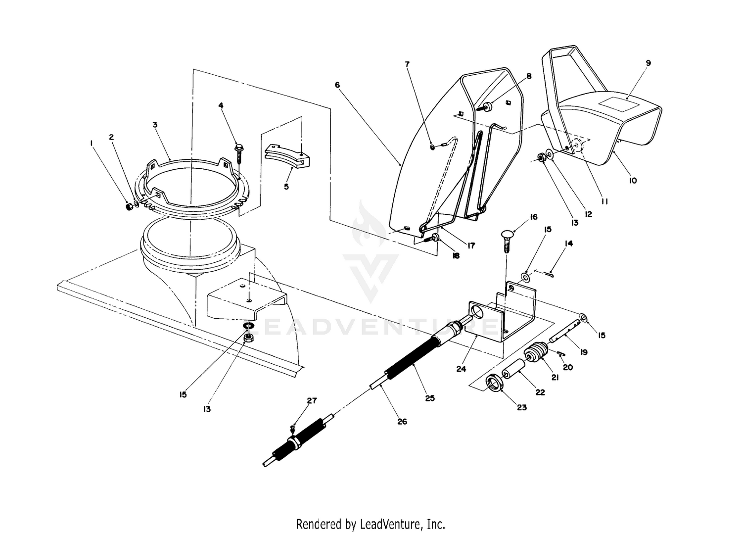 Chute Ring  Deflector Assembly